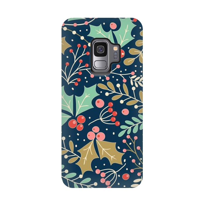 Galaxy S9 StrongFit Holly Jolly Christmas by ArtsCase