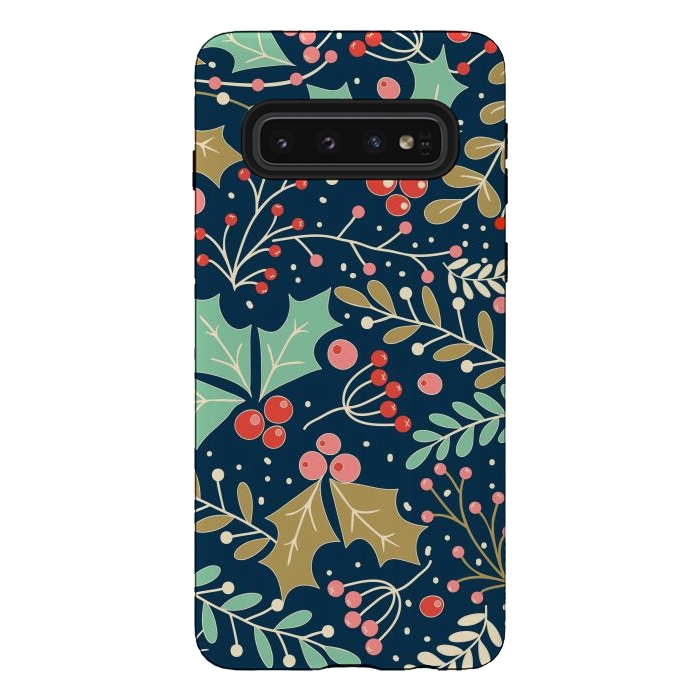 Galaxy S10 StrongFit Holly Jolly Christmas by ArtsCase