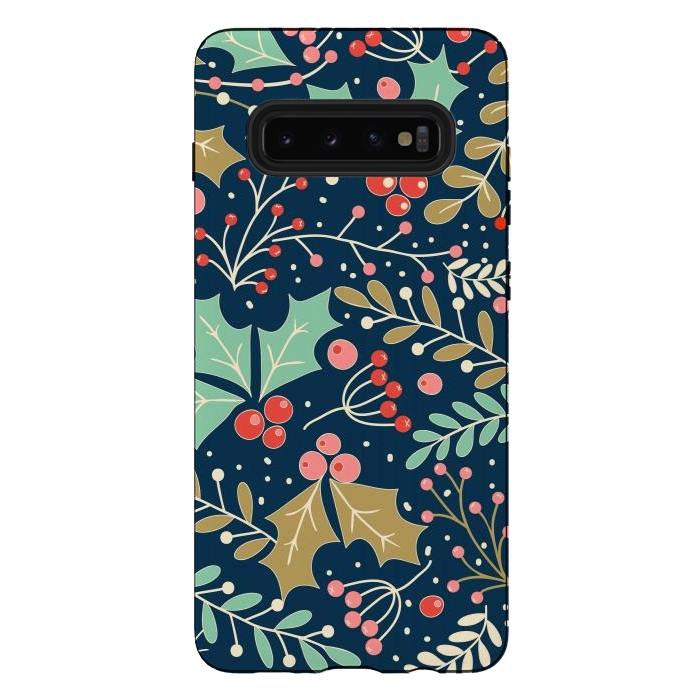 Galaxy S10 plus StrongFit Holly Jolly Christmas by ArtsCase