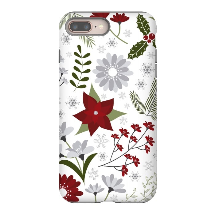 iPhone 7 plus StrongFit Set of Flowers in Christmas and New Year by ArtsCase