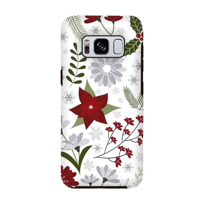 Galaxy S8 StrongFit Set of Flowers in Christmas and New Year by ArtsCase
