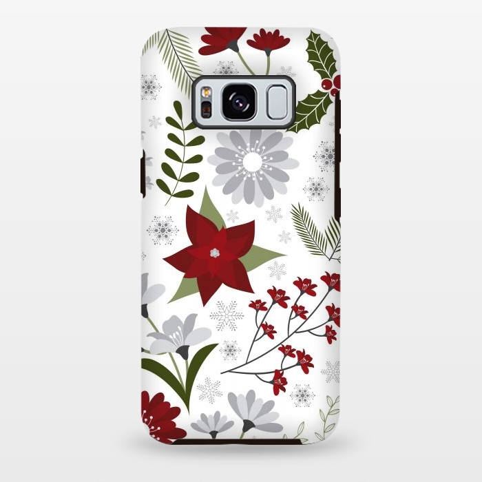 Galaxy S8 plus StrongFit Set of Flowers in Christmas and New Year by ArtsCase