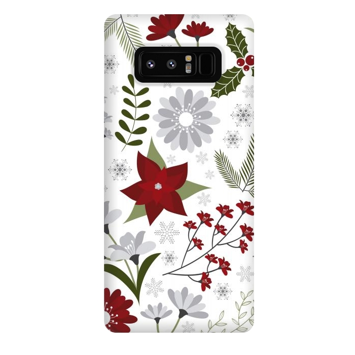 Galaxy Note 8 StrongFit Set of Flowers in Christmas and New Year by ArtsCase