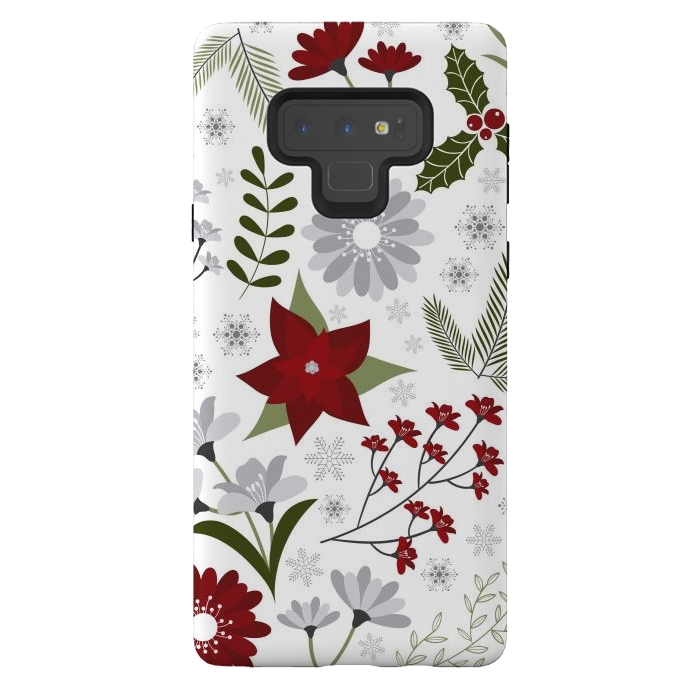 Galaxy Note 9 StrongFit Set of Flowers in Christmas and New Year by ArtsCase