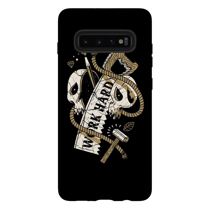Galaxy S10 plus StrongFit Work Hard Until Die by Afif Quilimo