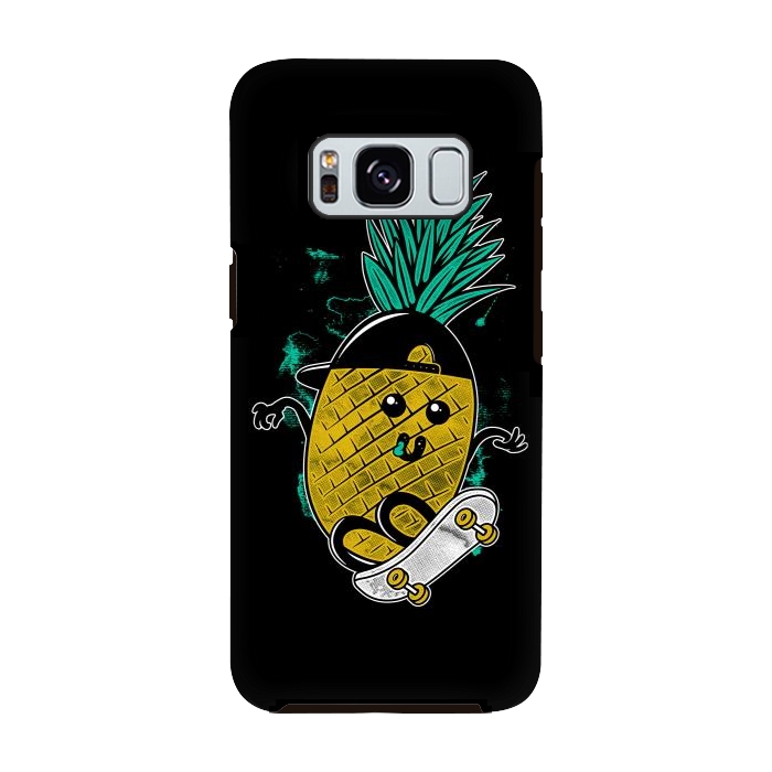 Galaxy S8 StrongFit Pineapple Skateboarding by Afif Quilimo