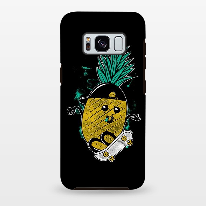 Galaxy S8 plus StrongFit Pineapple Skateboarding by Afif Quilimo