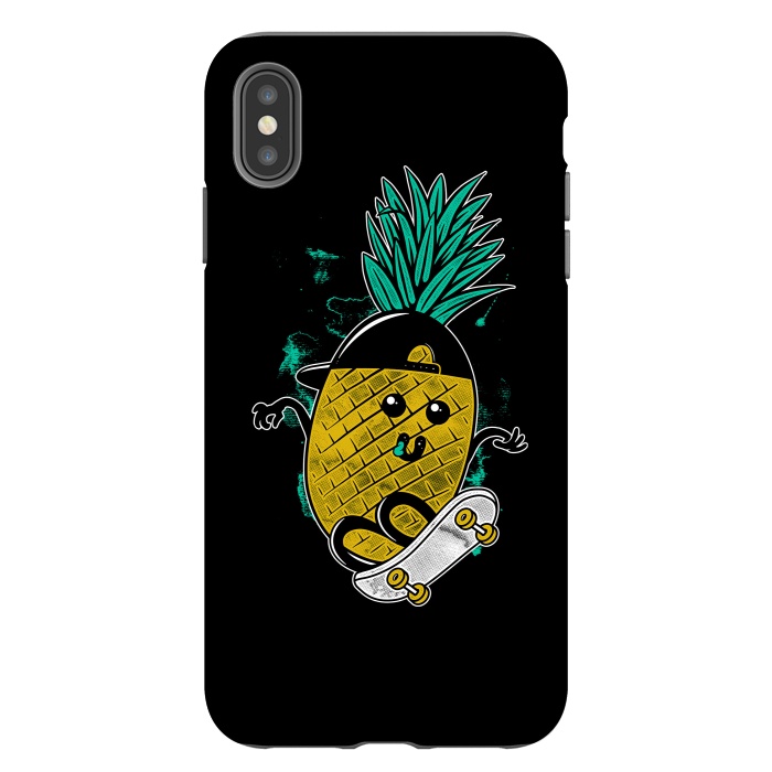 iPhone Xs Max StrongFit Pineapple Skateboarding by Afif Quilimo