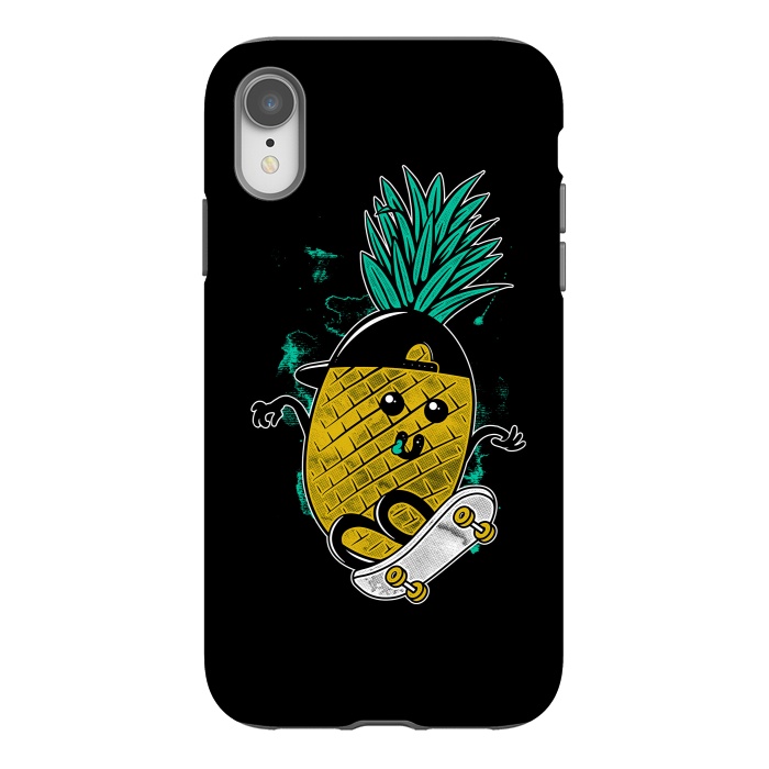 iPhone Xr StrongFit Pineapple Skateboarding by Afif Quilimo