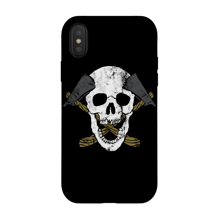 iPhone Xs / X StrongFit Skull Axe by Afif Quilimo