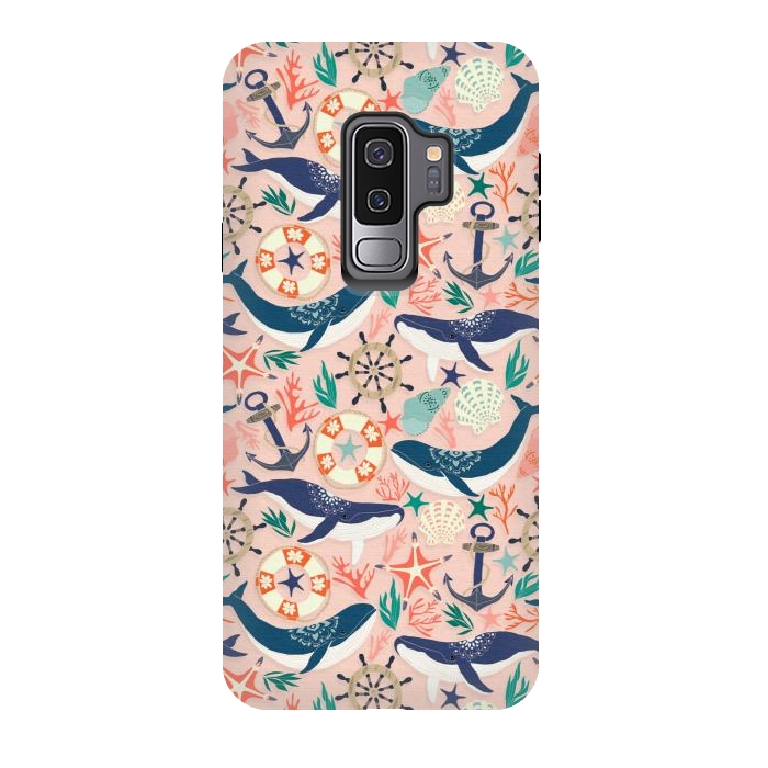 Galaxy S9 plus StrongFit Whale Song on Coral Blush by Tangerine-Tane
