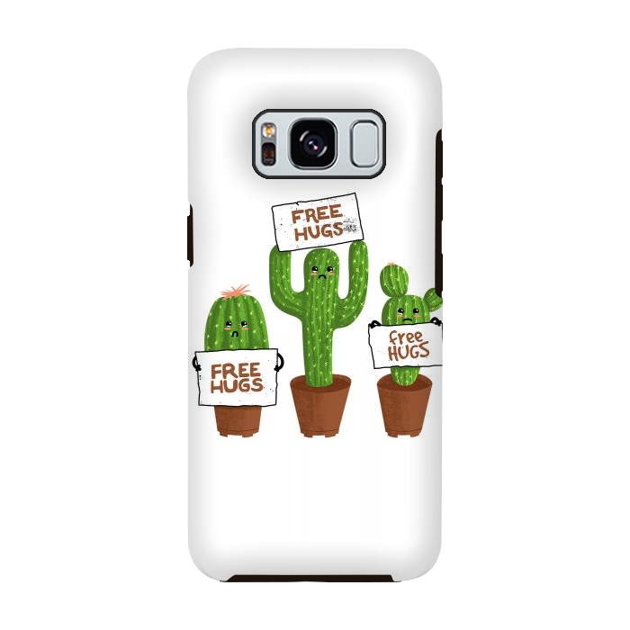 Galaxy S8 StrongFit Free Hugs Cactus by Afif Quilimo