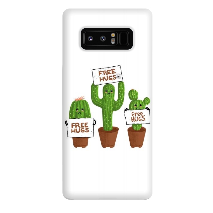 Galaxy Note 8 StrongFit Free Hugs Cactus by Afif Quilimo