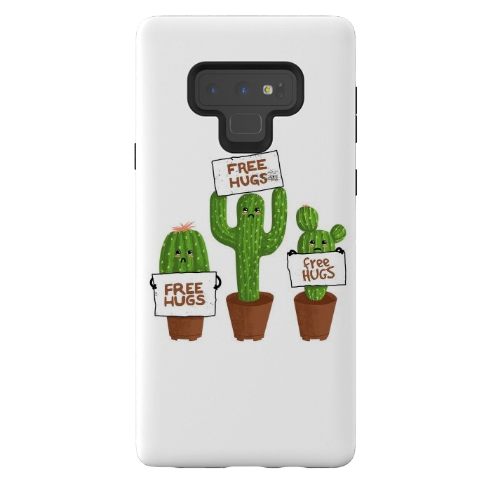 Galaxy Note 9 StrongFit Free Hugs Cactus by Afif Quilimo