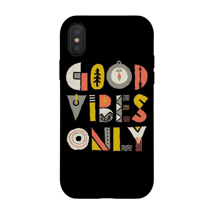 iPhone Xs / X StrongFit Good Vibes Only by Afif Quilimo