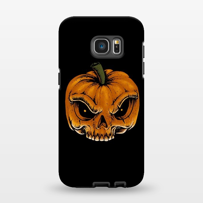 Galaxy S7 EDGE StrongFit Skull Pumkin by Afif Quilimo