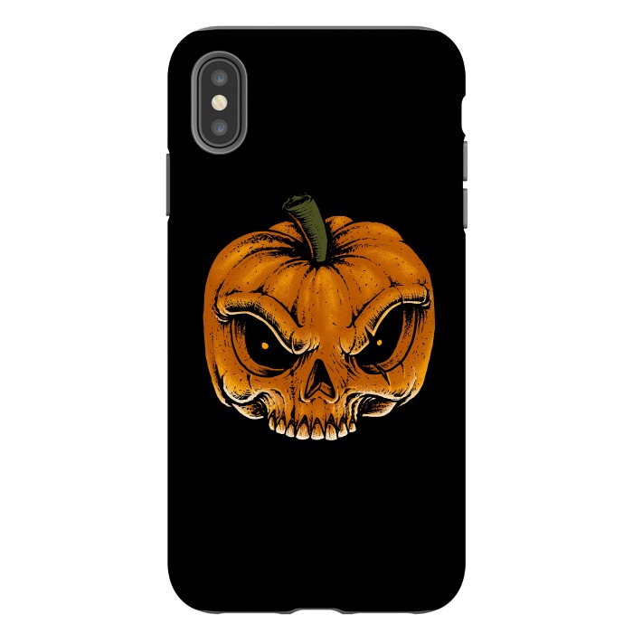 iPhone Xs Max StrongFit Skull Pumkin by Afif Quilimo