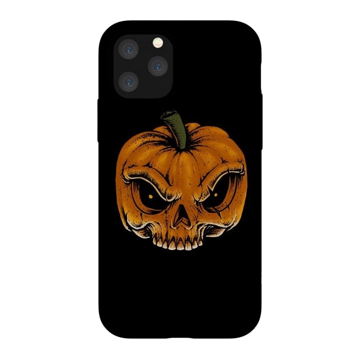 iPhone 11 Pro StrongFit Skull Pumkin by Afif Quilimo