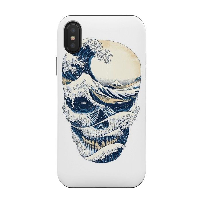iPhone Xs / X StrongFit The Great Wave off Skull by Afif Quilimo