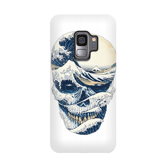 Galaxy S9 StrongFit The Great Wave off Skull by Afif Quilimo