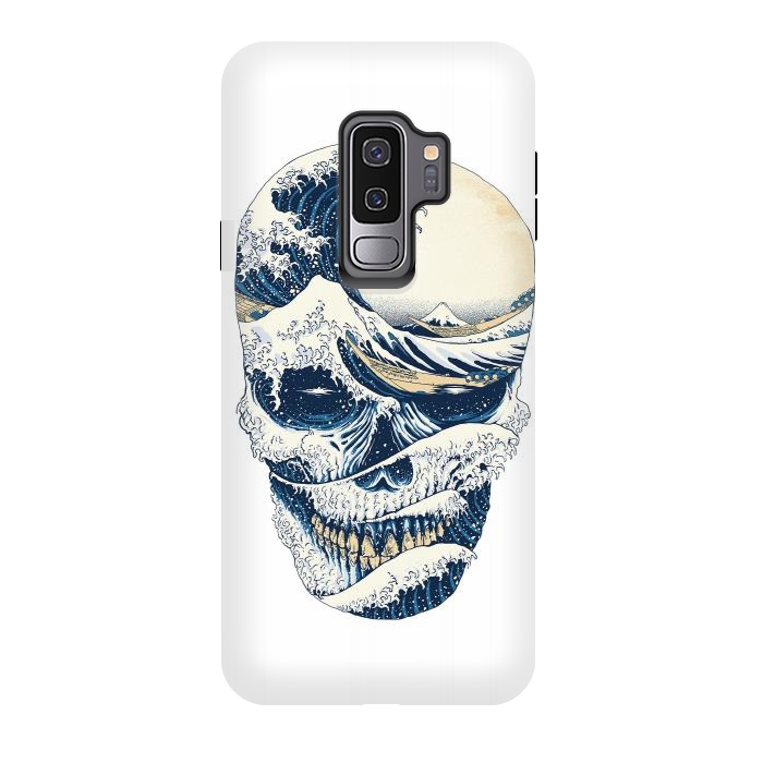Galaxy S9 plus StrongFit The Great Wave off Skull by Afif Quilimo