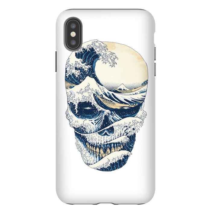 iPhone Xs Max StrongFit The Great Wave off Skull by Afif Quilimo