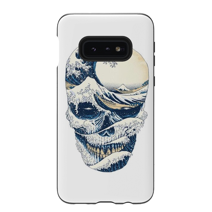 Galaxy S10e StrongFit The Great Wave off Skull by Afif Quilimo