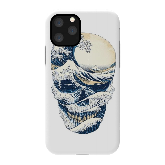 iPhone 11 Pro StrongFit The Great Wave off Skull by Afif Quilimo