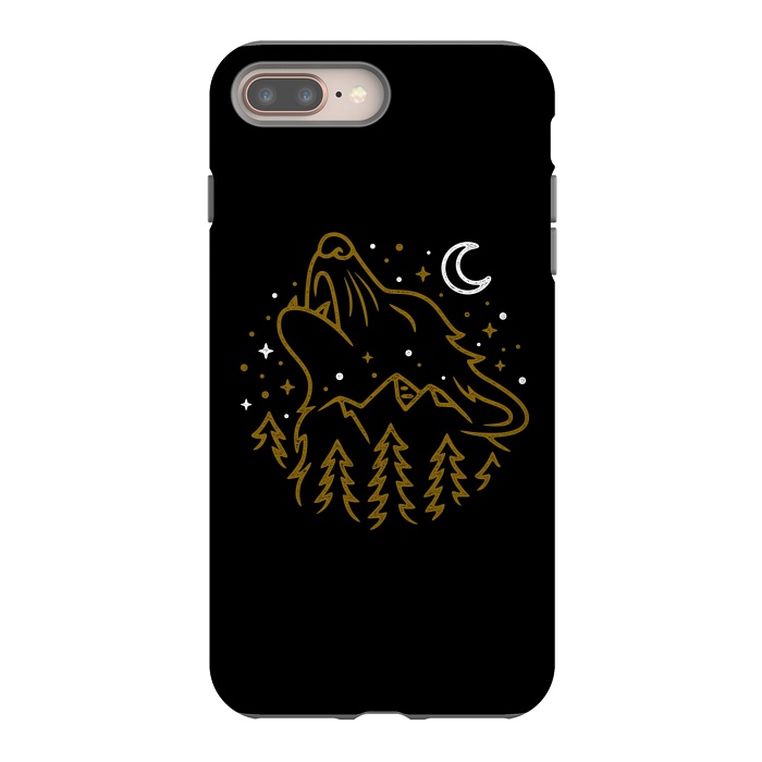 iPhone 7 plus StrongFit Wolf Howling by Afif Quilimo