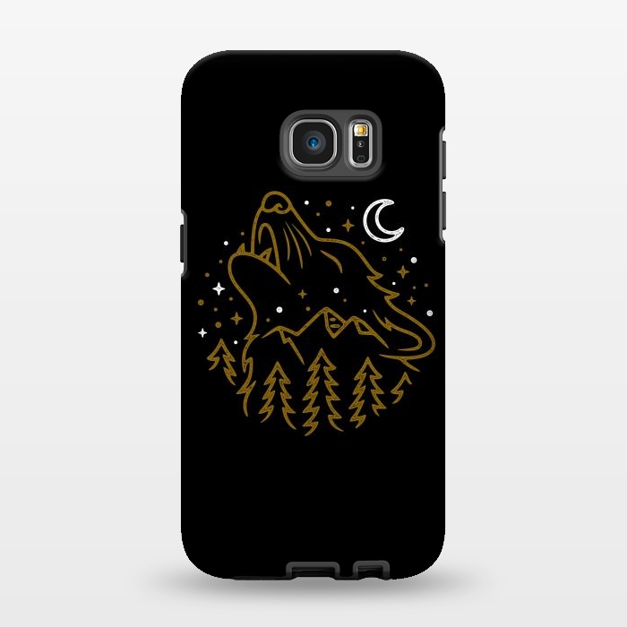 Galaxy S7 EDGE StrongFit Wolf Howling by Afif Quilimo
