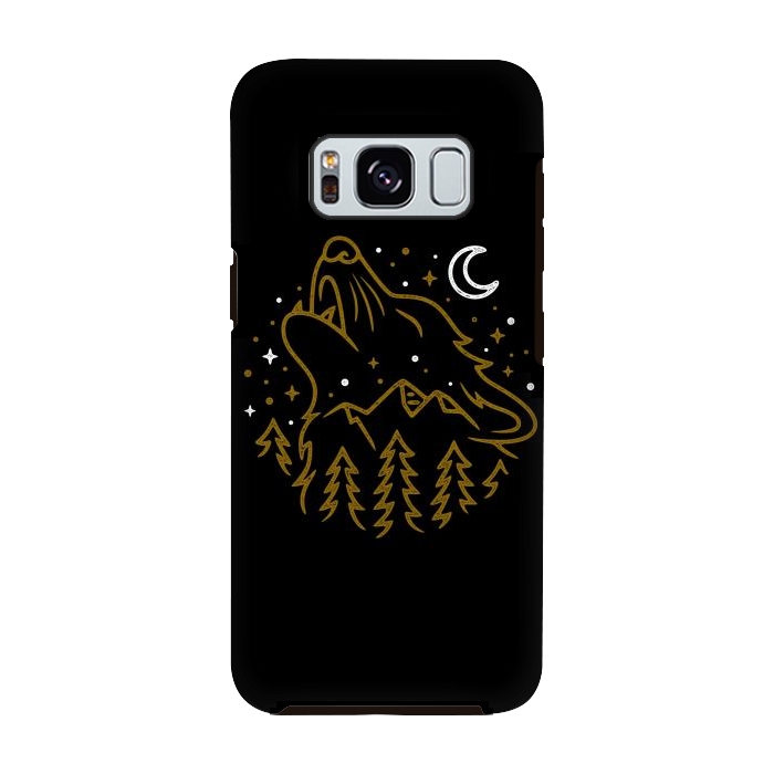 Galaxy S8 StrongFit Wolf Howling by Afif Quilimo