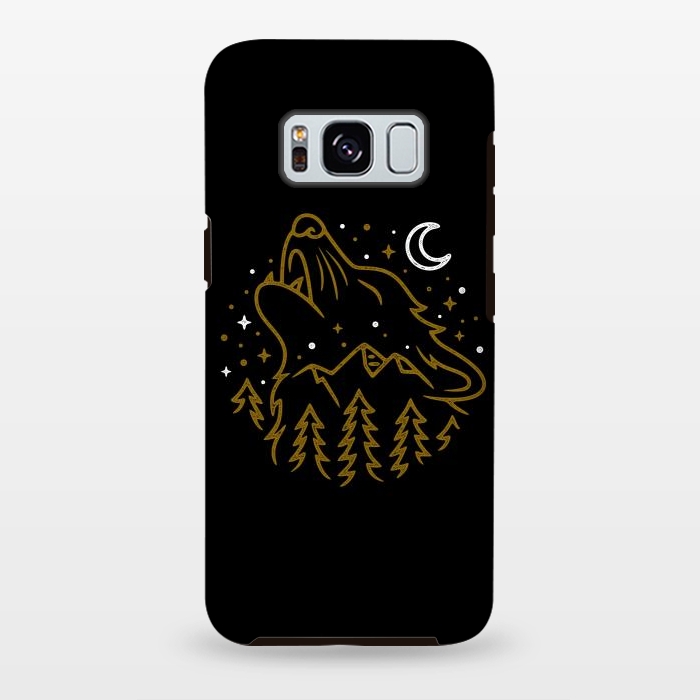 Galaxy S8 plus StrongFit Wolf Howling by Afif Quilimo