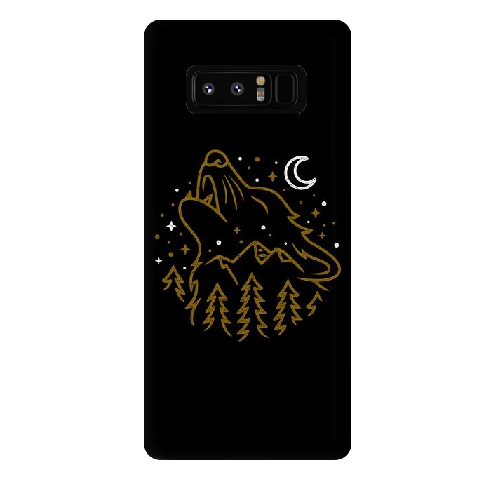 Galaxy Note 8 StrongFit Wolf Howling by Afif Quilimo