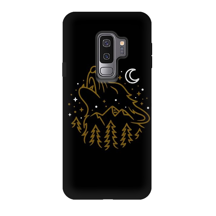 Galaxy S9 plus StrongFit Wolf Howling by Afif Quilimo