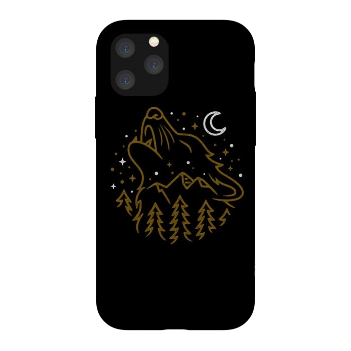 iPhone 11 Pro StrongFit Wolf Howling by Afif Quilimo