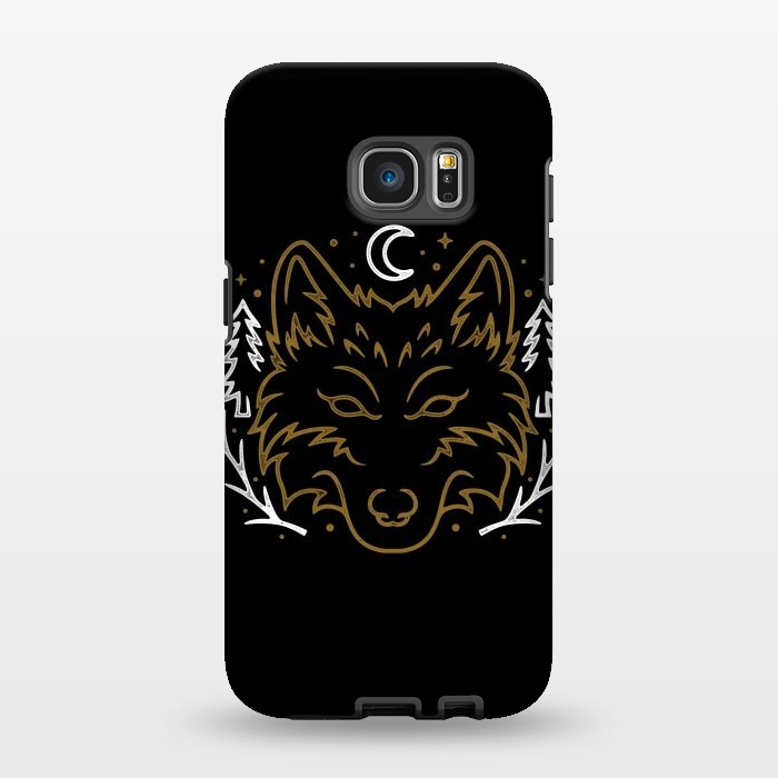 Galaxy S7 EDGE StrongFit Wolf Bench by Afif Quilimo