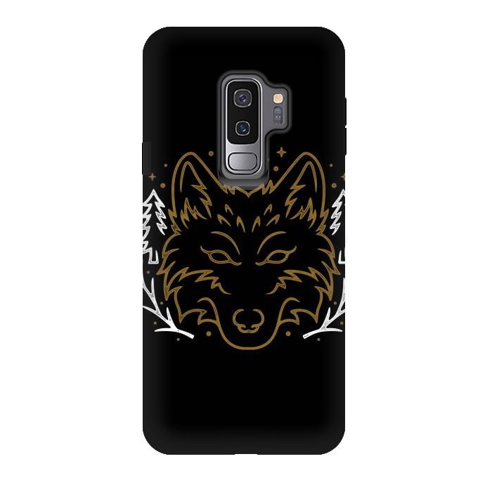 Galaxy S9 plus StrongFit Wolf Bench by Afif Quilimo