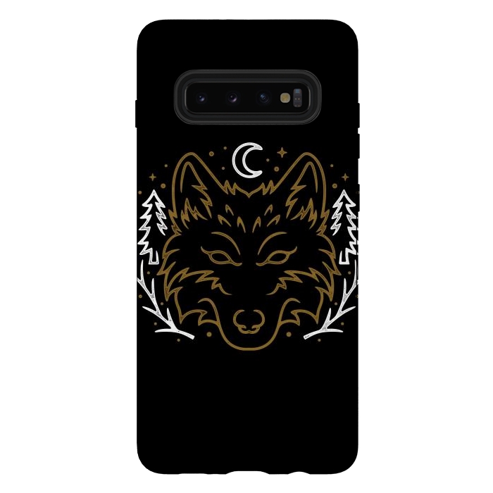 Galaxy S10 plus StrongFit Wolf Bench by Afif Quilimo