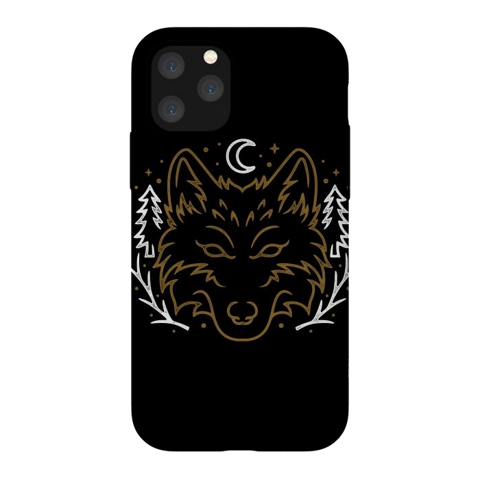 iPhone 11 Pro StrongFit Wolf Bench by Afif Quilimo