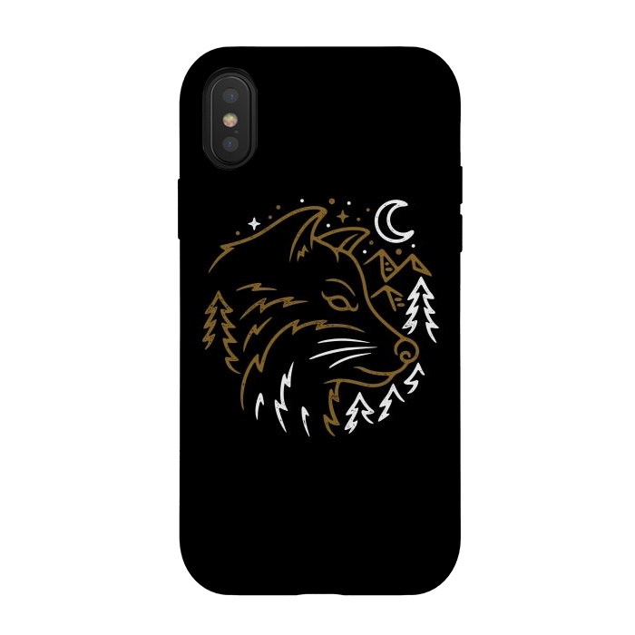 iPhone Xs / X StrongFit Wolf Wild by Afif Quilimo