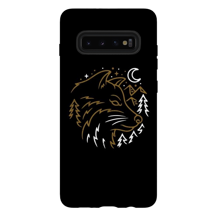 Galaxy S10 plus StrongFit Wolf Wild by Afif Quilimo