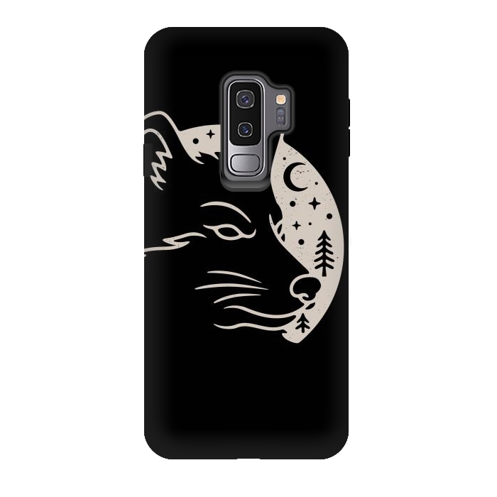 Galaxy S9 plus StrongFit Wolf Moon by Afif Quilimo
