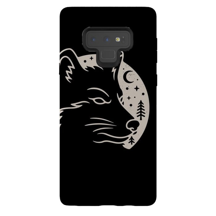Galaxy Note 9 StrongFit Wolf Moon by Afif Quilimo
