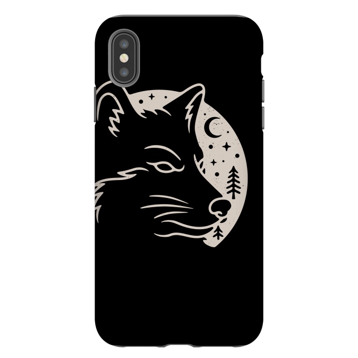 iPhone Xs Max StrongFit Wolf Moon by Afif Quilimo