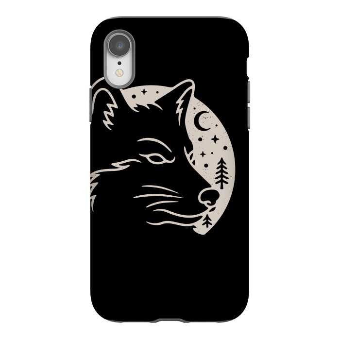 iPhone Xr StrongFit Wolf Moon by Afif Quilimo