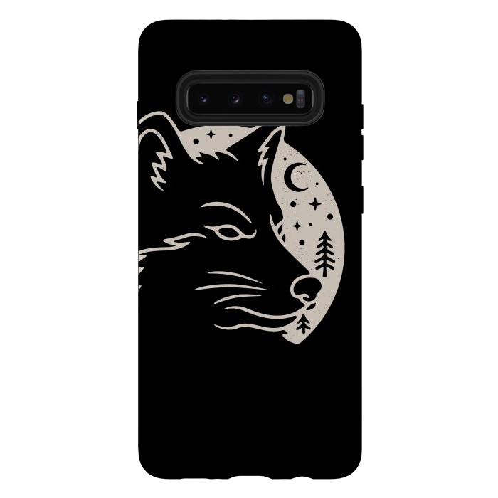 Galaxy S10 plus StrongFit Wolf Moon by Afif Quilimo