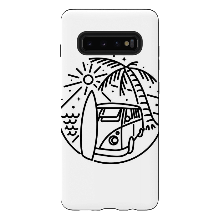 Galaxy S10 plus StrongFit Van, Surf, and Beach by Afif Quilimo