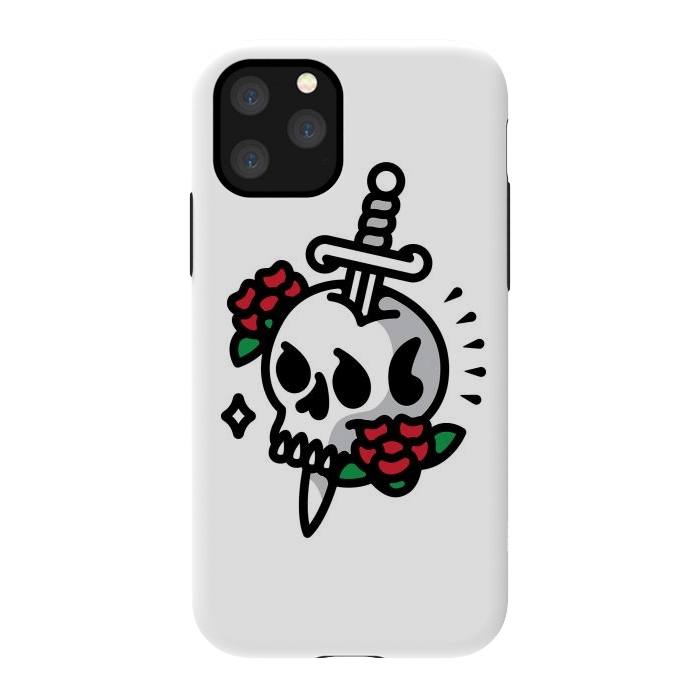 iPhone 11 Pro StrongFit Death Flower Tattoo by Afif Quilimo