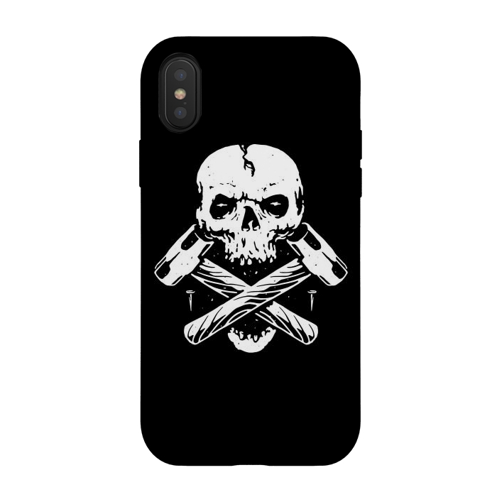 iPhone Xs / X StrongFit Skull Hammer by Afif Quilimo