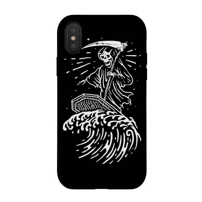 iPhone Xs / X StrongFit Grim Surfer by Afif Quilimo